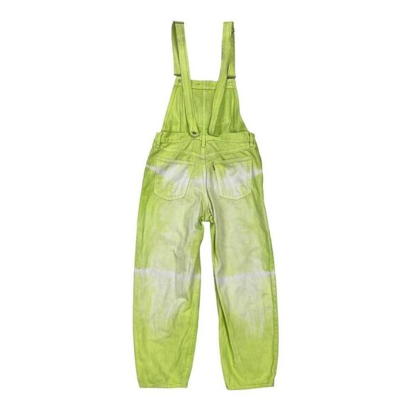 Riley Vintage Matcha Upcycled Tie Dye Overalls Denim Size - Picture 5 of 10